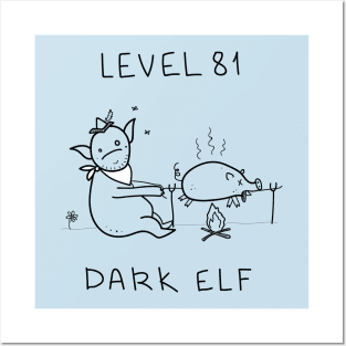 Level 81 Dark Elf - white ($ for SilverCord-VR) Posters and Art